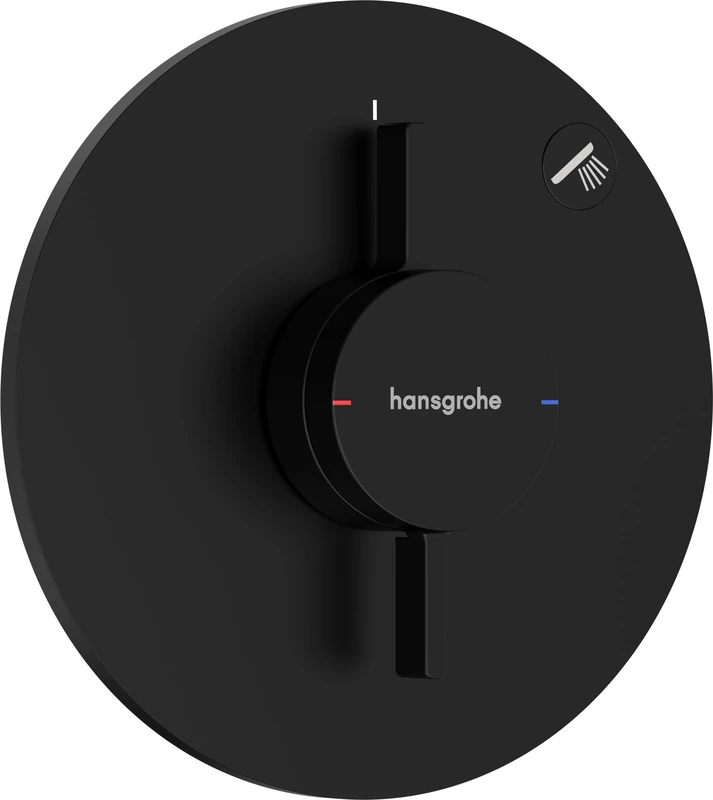 hansgrohe DuoTurn S - shower mixer conceiled for 1 function, shower mixer tap round, single lever shower mixer for iBox universal 2, matt black, 75618670