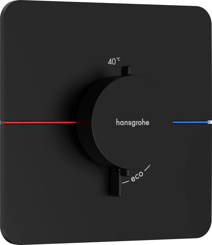 hansgrohe ShowerSelect Comfort Q - thermostat conceiled, bathroom tap with safety stop at 40 °C, thermostat for showers and bath tubs, shower mixer for 3 functions, matt black, 15588670