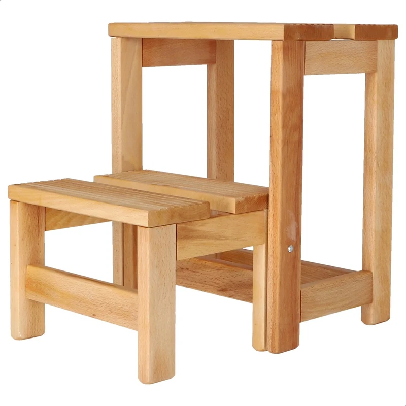 WELL HOME MOBILIARIO & DECORACIÓN Stool Ladder 2 Steps Oil, 32x23x40