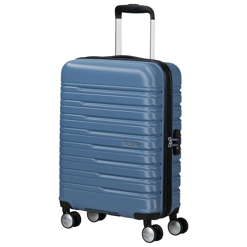 American Tourister Flashline - Spinner S, Hand Luggage, 55 cm, 34 L, Blue (Coronet Blue)