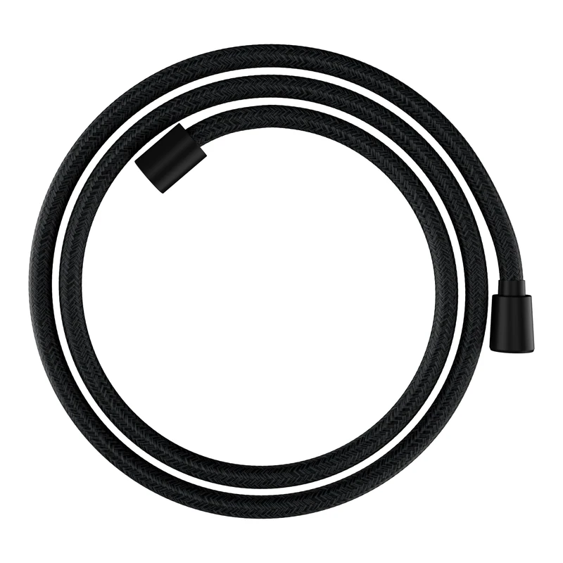 hansgrohe Designflex - universal fit shower hose 1,60 m, tangle free, flexible shower head hose anti-kink, incl. sealing rings, matt black, 28260670