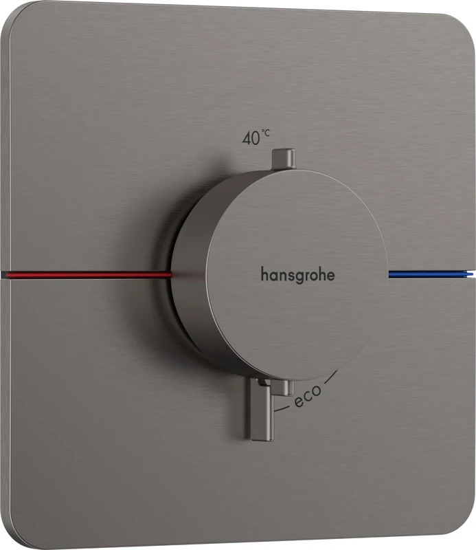 hansgrohe ShowerSelect Comfort Q - thermostat conceiled, bathroom tap with safety stop at 40 °C, thermostat for showers and bath tubs, shower mixer for 3 functions, brushed black chrome, 15588340