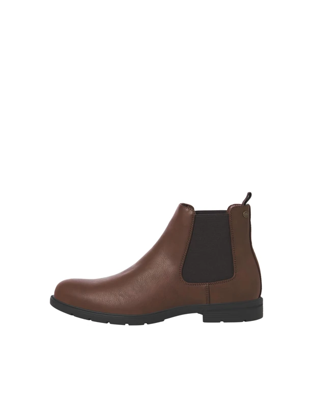JACK & JONES Men's Jfwfenchurch Pu Chelsea Boots, Cognac, 7 UK