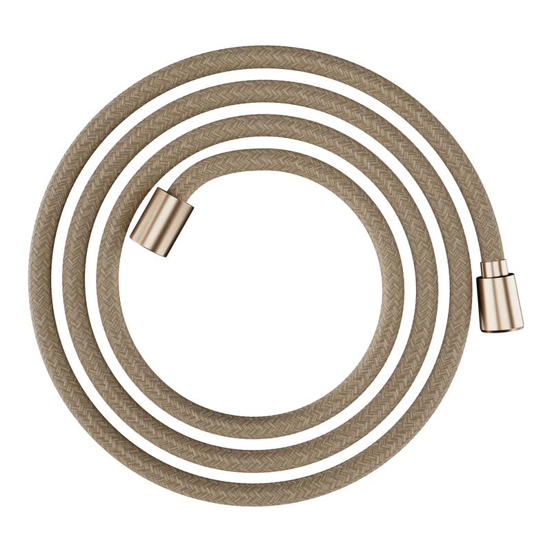 hansgrohe Designflex - universal fit textile shower hose 2,00 m, tangle free, flexible shower head hose anti-kink, incl. sealing rings, brushed bronze, 28230140