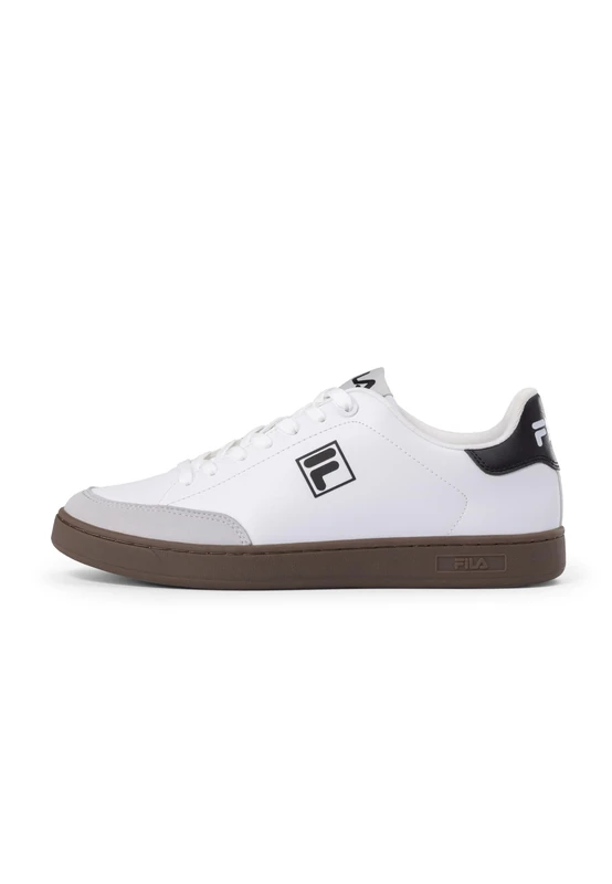 FILA Men's Courtbay Trainers, White Black, 11 UK