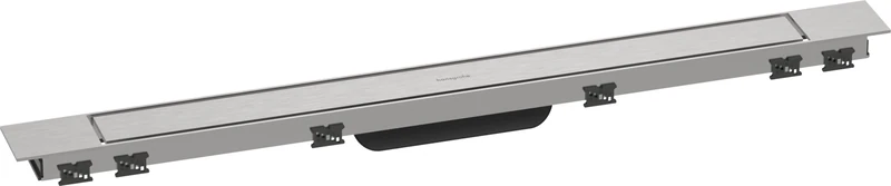 hansgrohe RainDrain Match Plus 800 56215800 Shower Drain with Height-Adjustable Frame Brushed Stainless Steel 80 cm