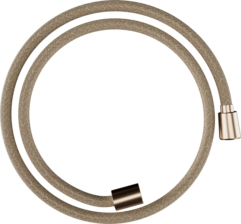 hansgrohe Designflex - universal fit shower hose 1,25 m, tangle free, flexible shower head hose anti-kink, incl. sealing rings, brushed bronze, 28220140