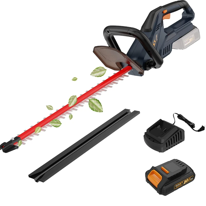 Cordless Hedge Trimmer 22inch MAXXT Bush Trimmer Brushless 2800SPM with Dual-Action Blades, Handheld Bush Shrub Trimmer(Include 2.0AH Battery and Charger)