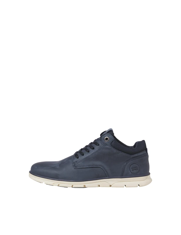 JACK & JONES Men's Jfwglendale Leather Boot Lace-Up Boots, Blazer navy, 11 UK