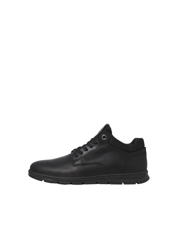 JACK & JONES Men's Jfwglendale Leather Boot Lace-Up Boots, charcoal, 11 UK