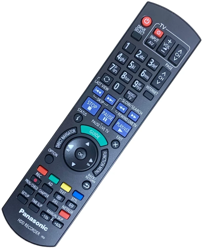 121AV Original N2QAYB000780 Remote Control Compatible with Panasonic DMR-HWT130 HD Hard Disk Recorder