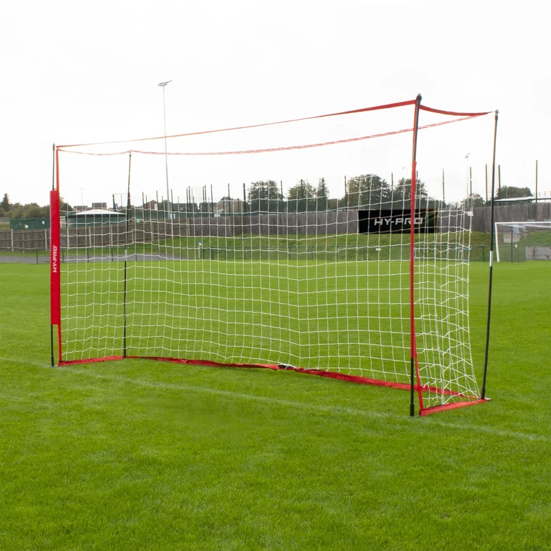 Hy-Pro 12ft x 6ft Box Soccer Goal, Collapsible, Quick set up, Portable, Carry Bag and Secure Pegs