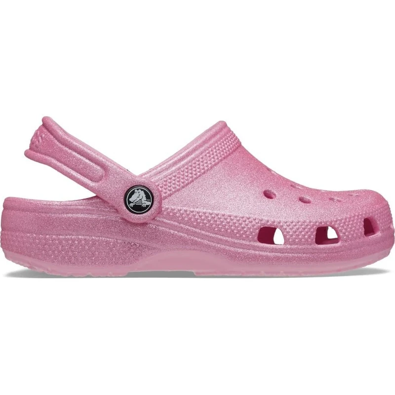 Crocs Kids Clogs, Classic Glitter Clog K, Pink Tweed Glitter,3 UK