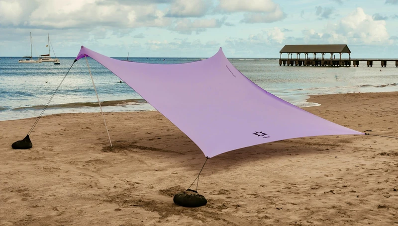 Neso Tents Grande Beach Tent, Height 9 m x 2.7 m x 2.7 m, Reinforced Corners and Cooler Compartment, Lavender Purple