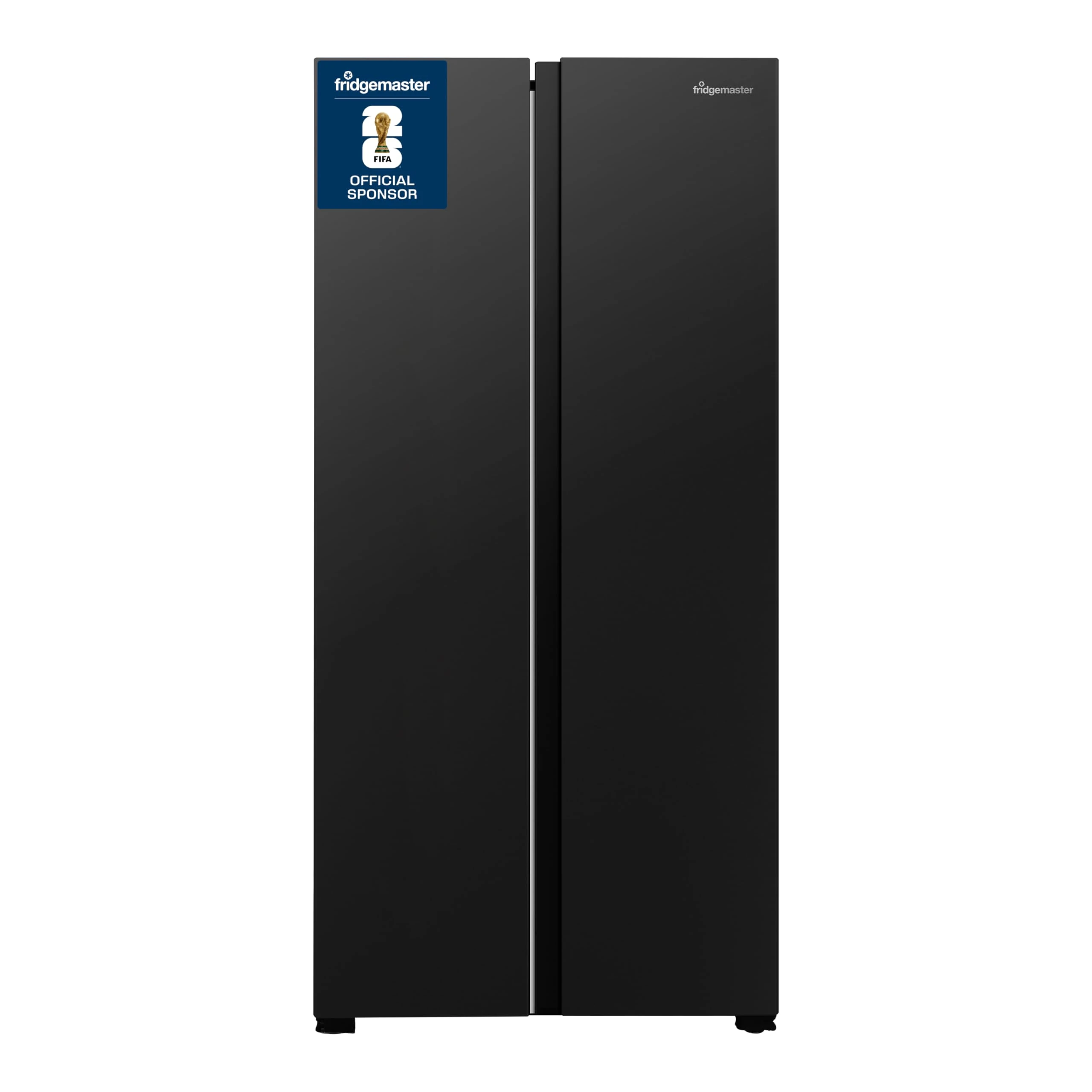 Fridgemaster MS83430EB Freestanding Slim American Side by side Door Fridge Freezer 441L, Total No Frost, Inverter compressor, Black, 83.2x178.0cm, Energy Rating E