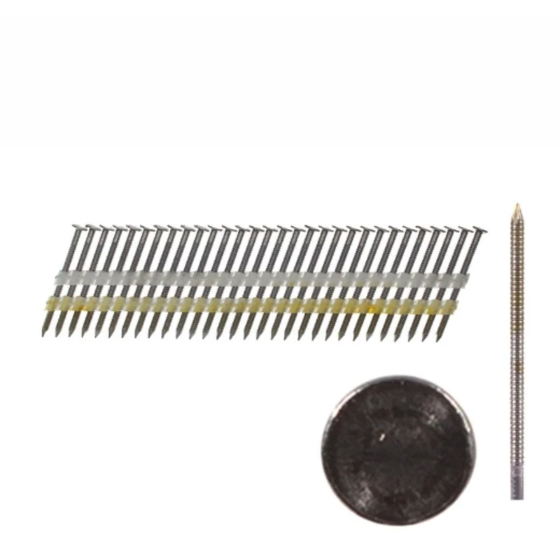 Clavos 20º -O- Galvanizados 7.4x2.8 65mm - 2,000uds