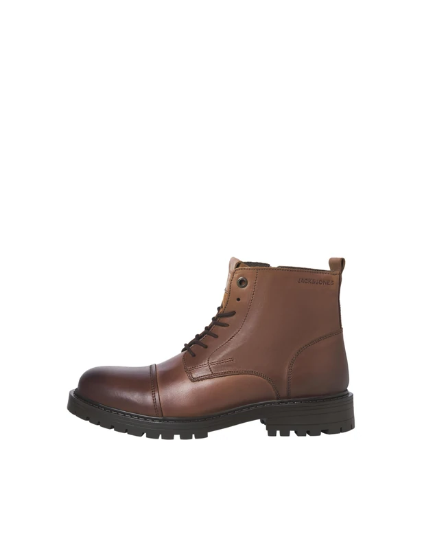 JACK & JONES Male Boots, Cognac, 6 UK
