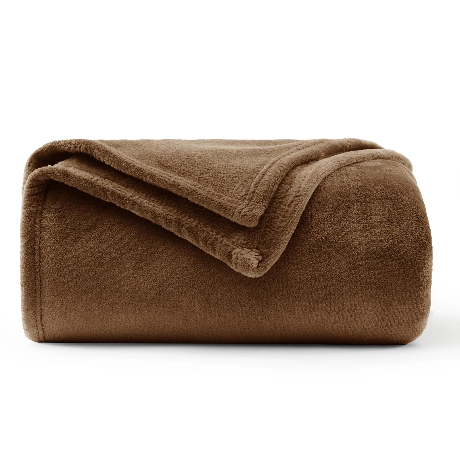WAVVE Fleece Blanket Sofa Throw Brown 4ft x 5ft - Fluffy Soft Warm Versatile Blanket for Sofa/Couch/Bed Throw/Single Size, 130x150 cm