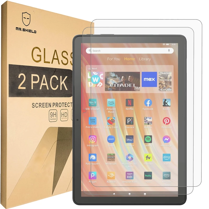 Mr.Shield Screen Protector for Fire HD 10 2023 - 2 Pack 9H Japan Glass