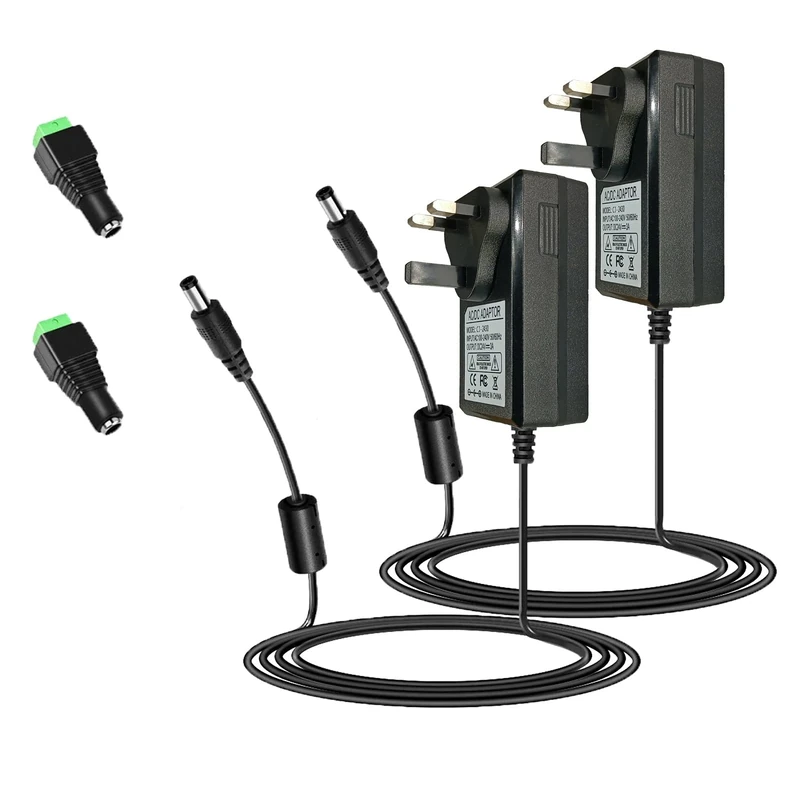 2 Pack HZHFCB 24V 3A 72W DC Power Supply Adapter AC To DC Converter Transformer 100~240V AC Input for 5050 3528 LED Strip 3D Printer CCTV Security System LCD Monitor (24V3A) …