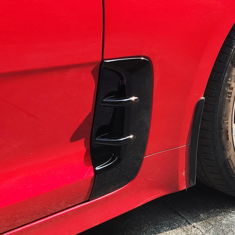 YOUTOOCAR Glossy Black Car Fender Side Vents Cover Compatible with KIA Stinger Accessories