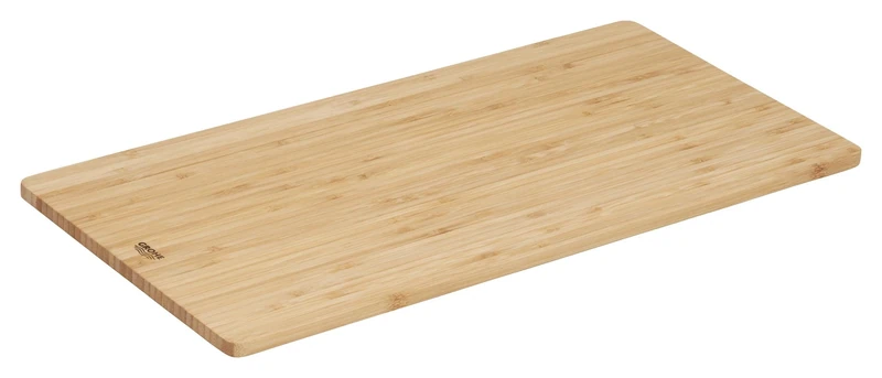 GROHE Wooden Chopping Board, Over Kitchen Sink Cutting Board, Dimensions 490 x 240 x 19 mm, Bamboo, FSC Certified, 40751HV0