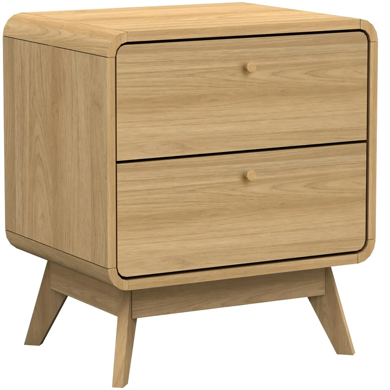 DHP Furniture Cassie End Table with 2 Drawers, Wood Look