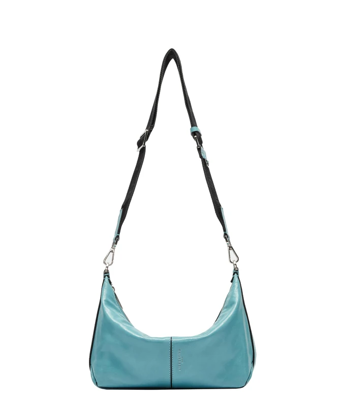 LIEBESKIND BERLIN Leather shoulder bag Paris 4 Lamb SF Verna Hobo Bag Petrol Blue light blue