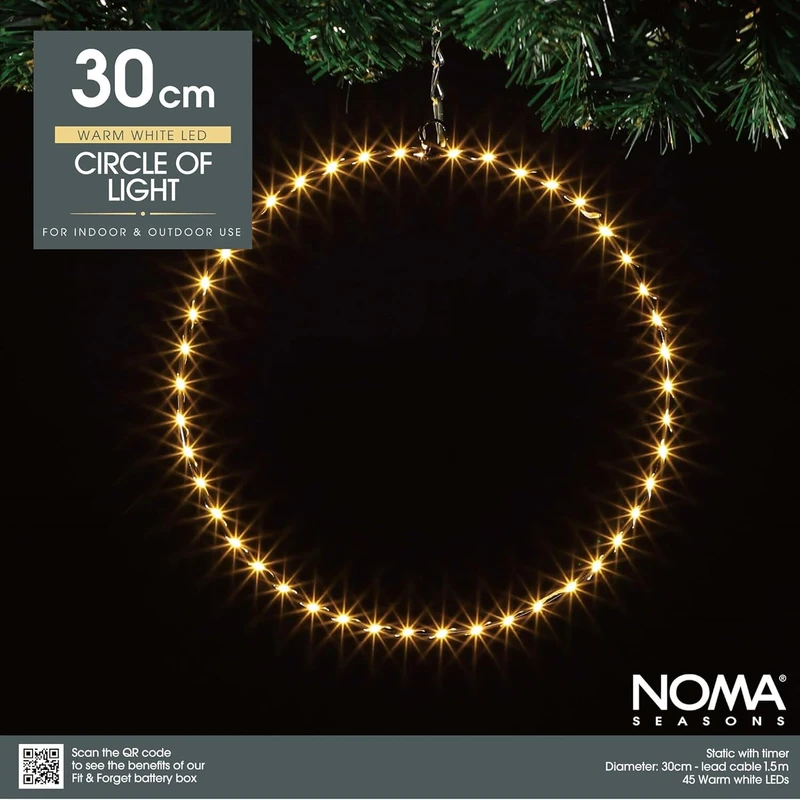 Noma Circle of Light with 252 Warm White LED's, 100 cm (Pack of 1)