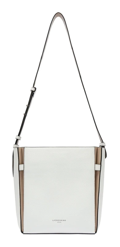 LIEBESKIND BERLIN Leather shoulder bag Hilla Small Pebble Hobo Bag Arctic creme-white