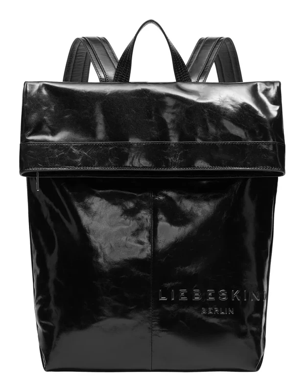 LIEBESKIND Women's Bags, Backpack L-Elvira Pt Crinkle Black, Small