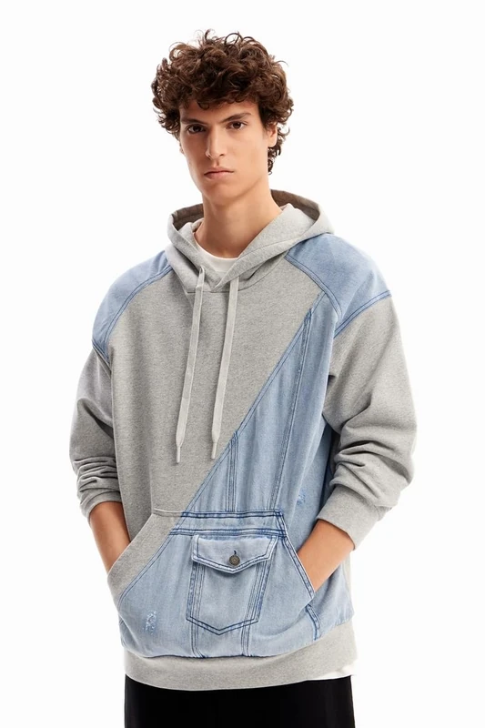 Desigual Sweat_RAFAE, 2003 Middle Grey Vigore, XL, black, collar size: 17.5