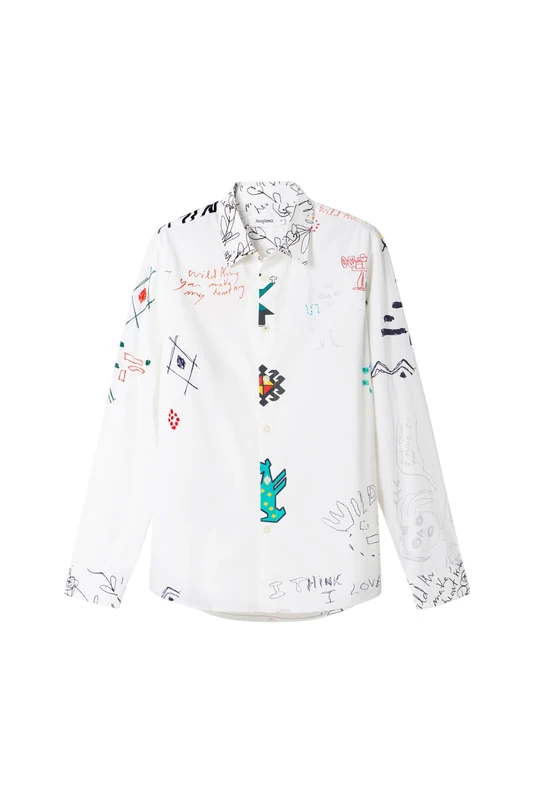 Desigual Men's Cam_Santi T-Shirt, White, M - Image 1