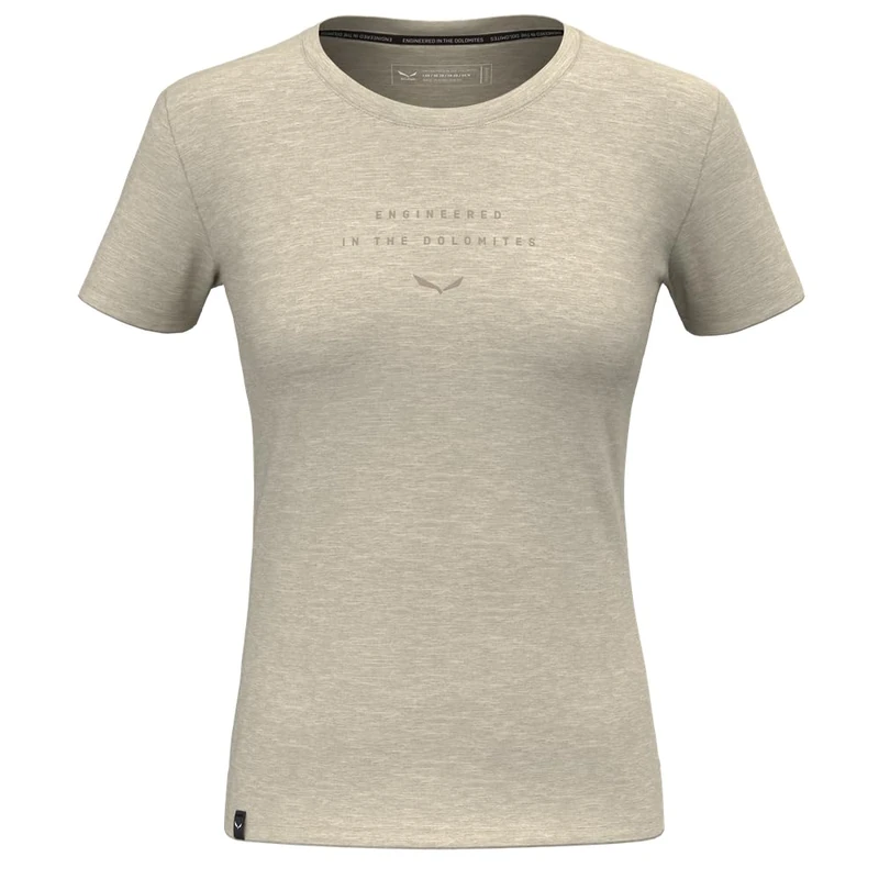 Salewa Womens Eagle Eitd Am W T-Shirt, Oatmeal, S EU