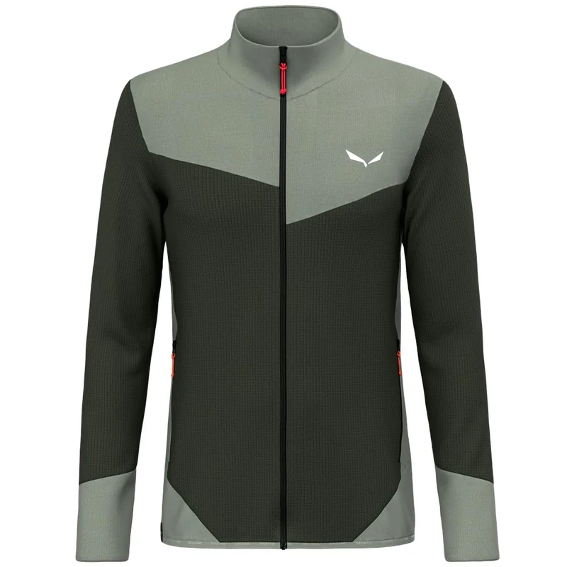 Salewa Puez Waffle Hybrid Polarlite Fleece Jacket Men, Green, XXL