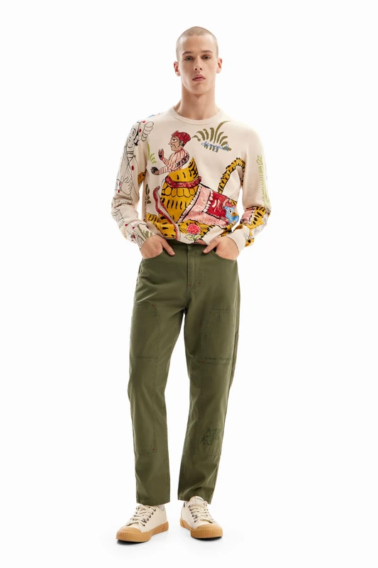 Desigual Men's Pant_Ricks Jeans, Green