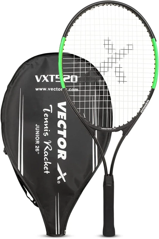 Vector X Recreational Tennis Racket | Color: Orange | Size: One Size | For Men & Boys | Material: Aluminium | Super Lightweight | Beginner to Intermediate Level, 26-inch