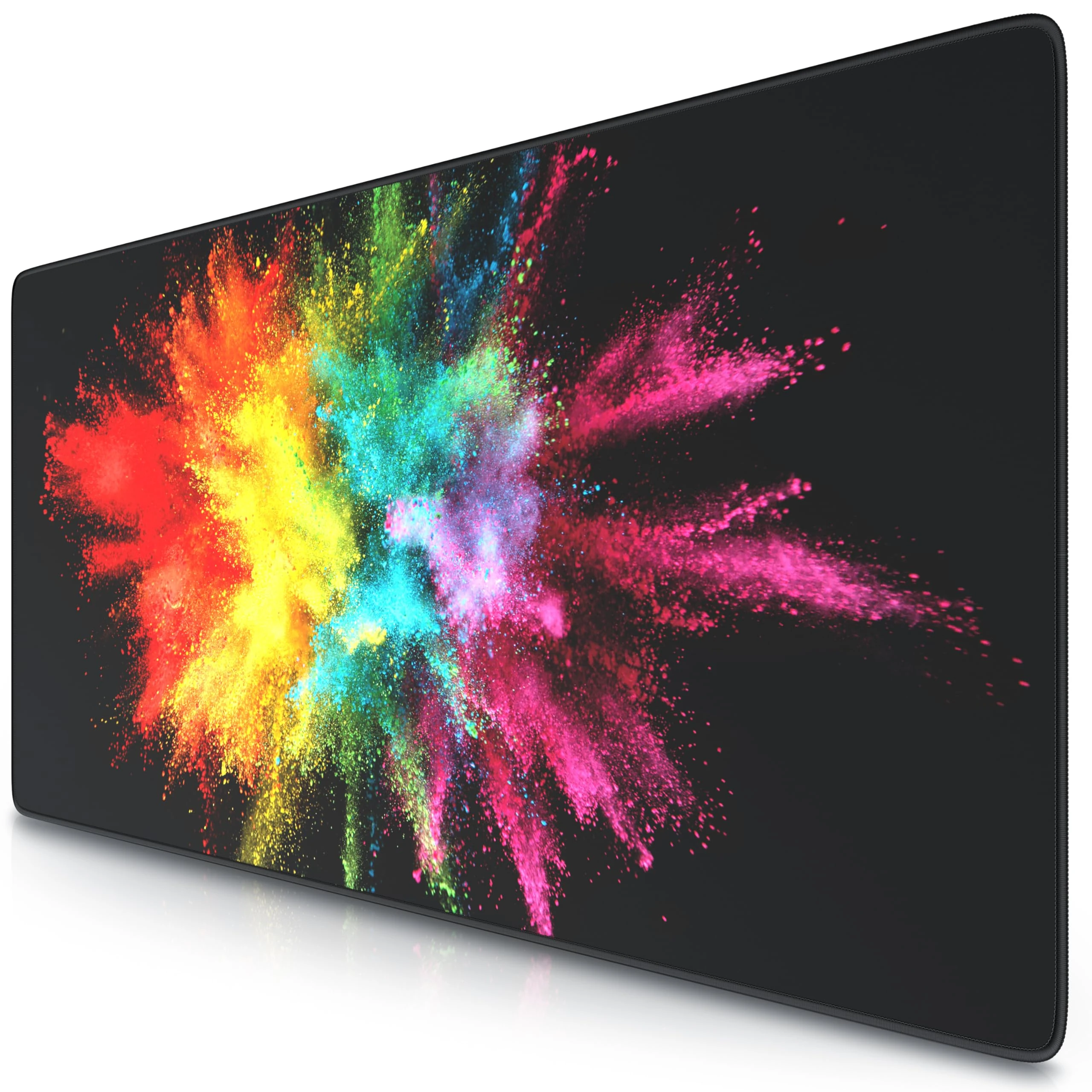 TITANWOLF - XXL Mouse Mat - Mouse Pad 900 x 400 x 3mm –Speed Gaming Mouse Pad - Extra Large MousePad - Table Mat Large Size - Improved Precision and Speed – Design Color Explosion
