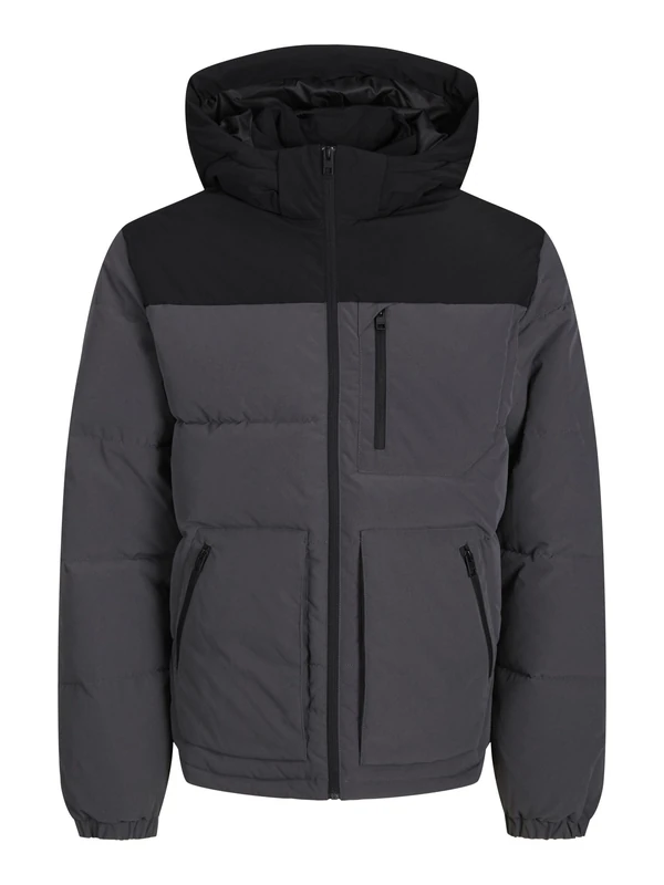 JACK & JONES Mens Jjeotto Sn Puffer, Grey - Black, M UK