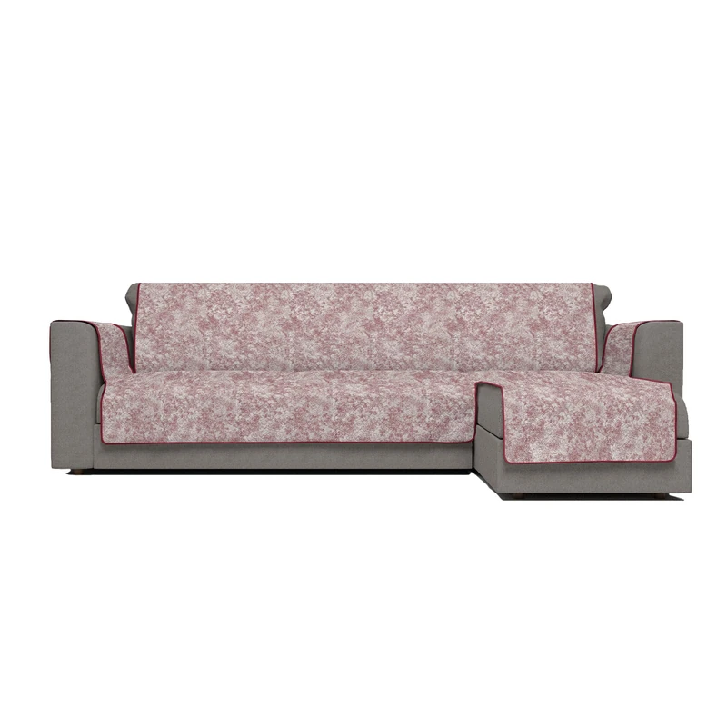 Glamour Non-Slip Sofa Cover, Made in Italy, Right Peninsula Bordeaux 240 cm