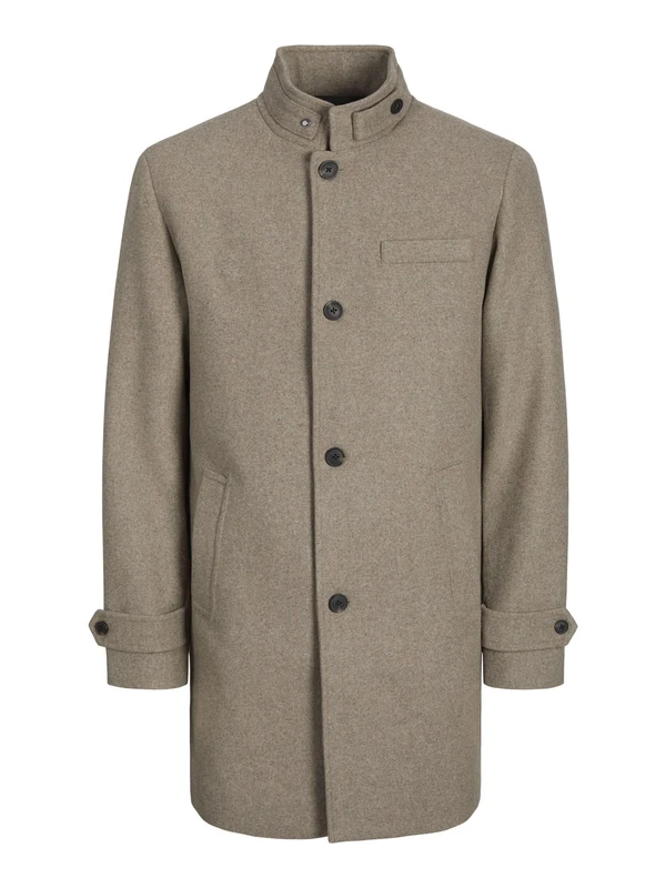 JACK & JONES Men's Jjemelton Wool Coat Sn Wool Coat, greige, S