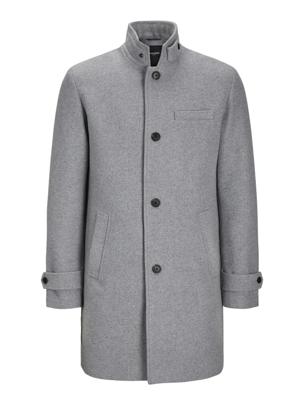 JACK & JONES Men's Jjemelton Wool Coat Sn Wool Coat, Light Grey Mix, XL