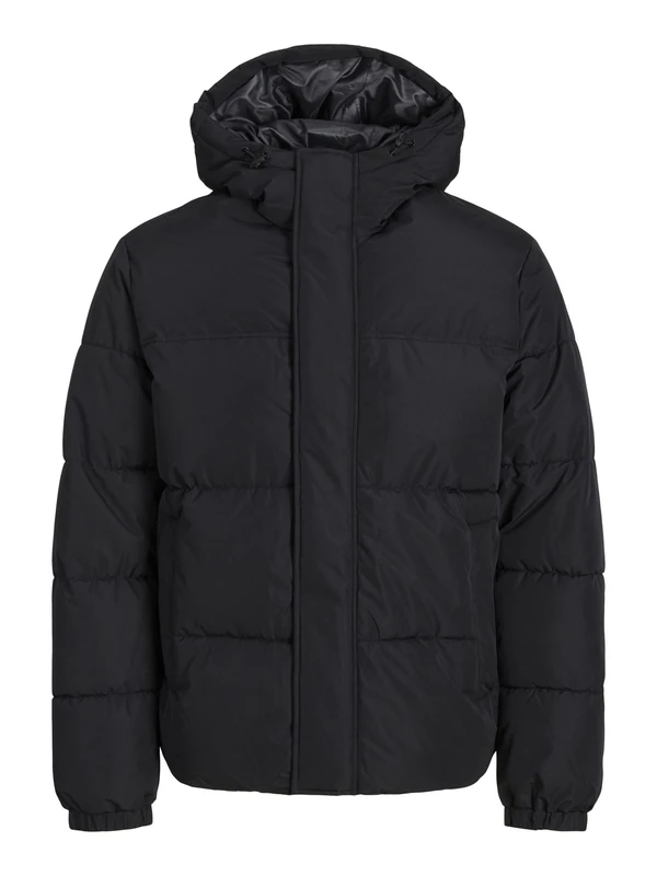 JACK & JONES Men's Jjebradley Puffer Hood Sn Quilted Jacket, black, M