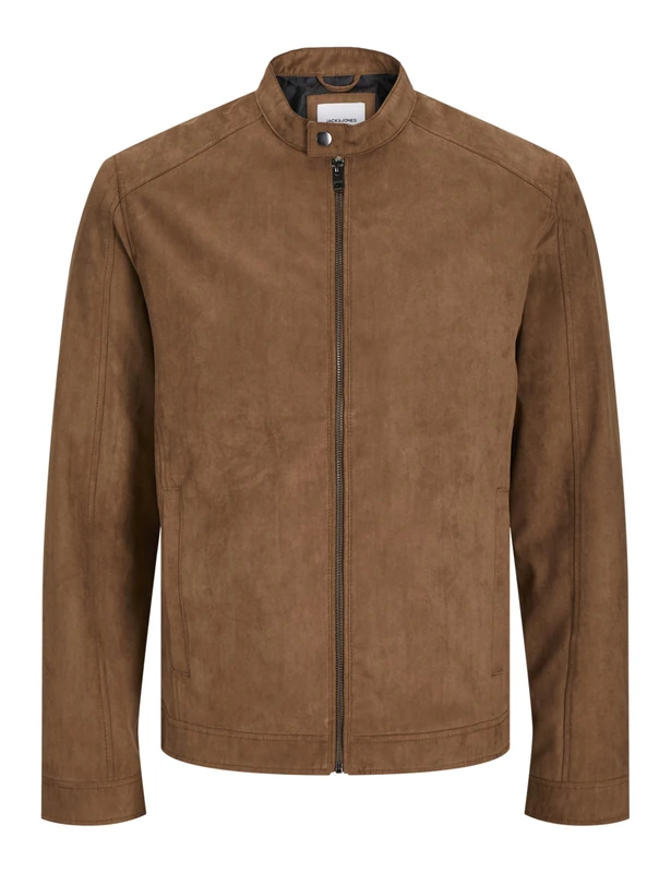 JACK & JONES Male Faux Suede Jacket Faux Suede Jacket, Cognac, XS