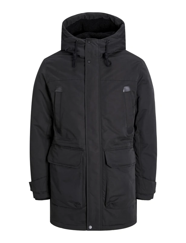 JACK & JONES Men's Jjepolar Parka Sn, Black, M