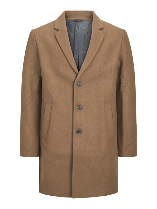 JACK & JONES Men's Jjeharrison Wool Coat Sn Wool Coat, khaki, L