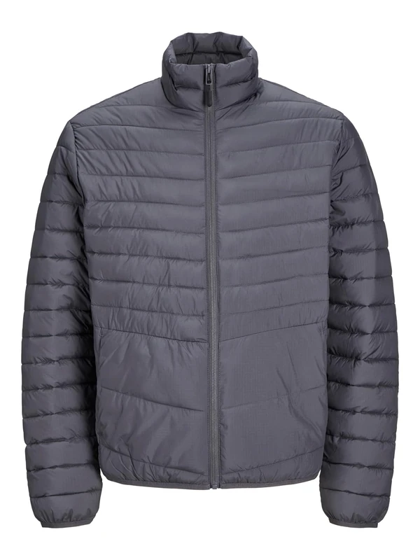 JACK & JONES Men's Jjestate Packable Puffer Collar Noos Quilted Jacket, Asphalt, XS