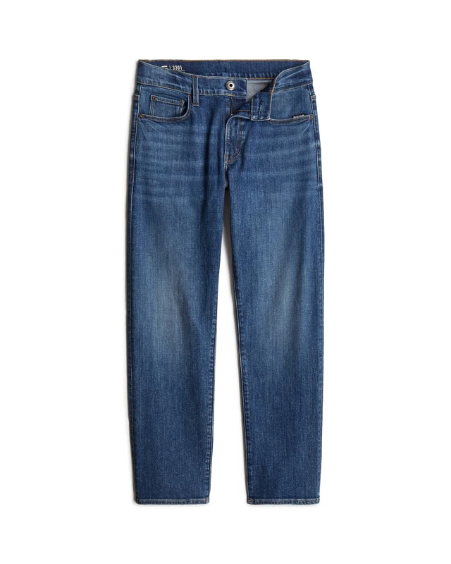 G-Star Boy's 3301 Straight Jeans, Blue (medium aged D25641-01-071), 8