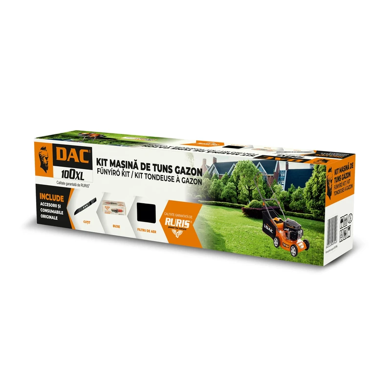 RURIS -kitdac100xl20 - DAC 100XL Lawnmower Kit with Knife, Spark Plug and Air Filter - Image 1