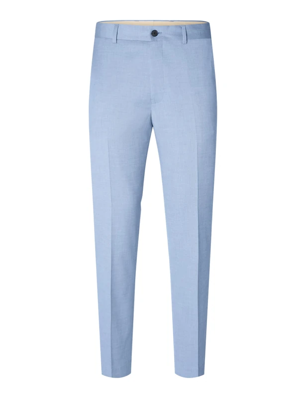 SELETED HOMME Men's SLHSLIM-Cedric Structure TRS NOOS Suit Pants, Light Blue,